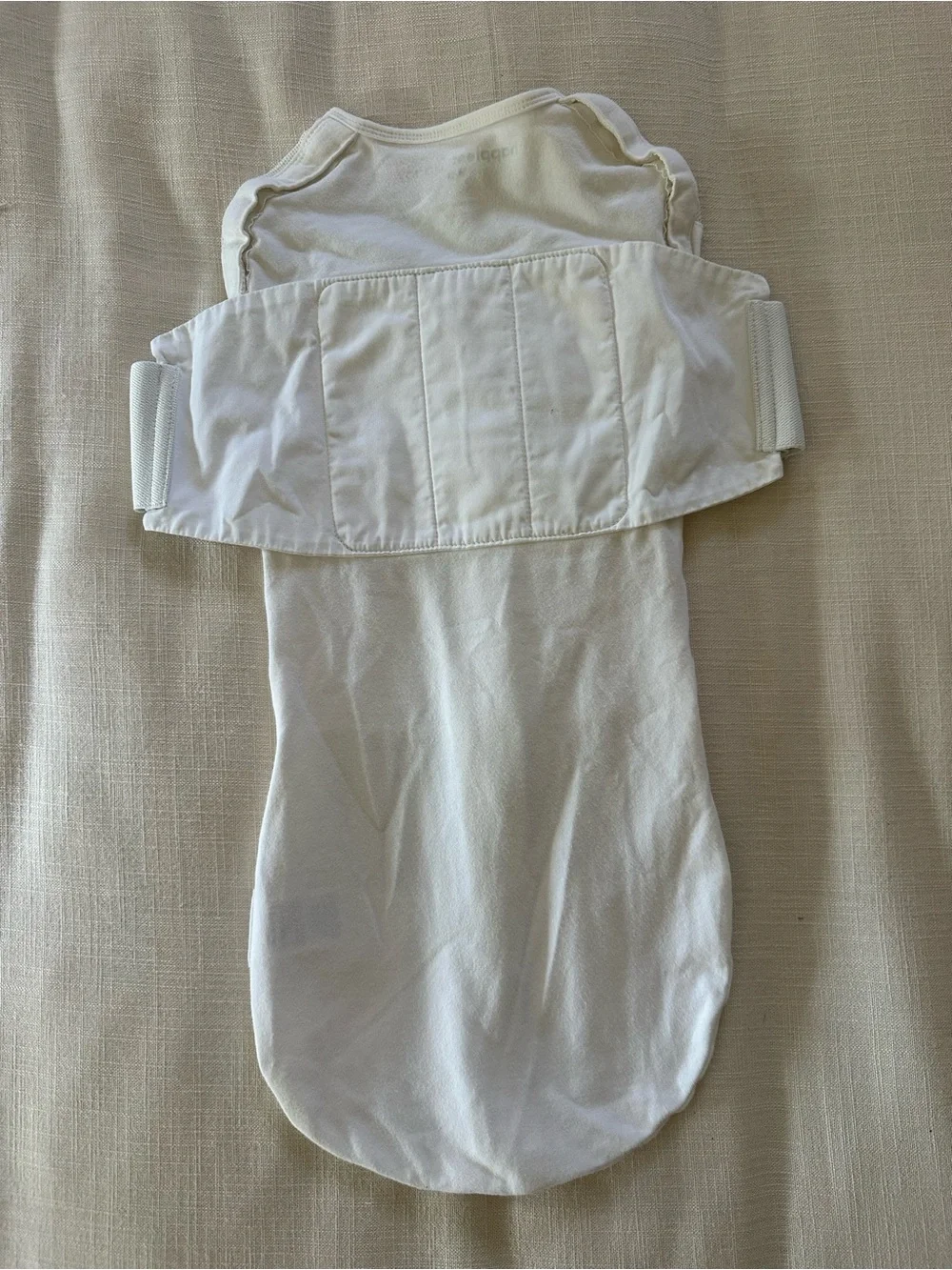 Happiest Baby Organic Cotton SNOO Sleep Sack in White - M, 12-18lbs